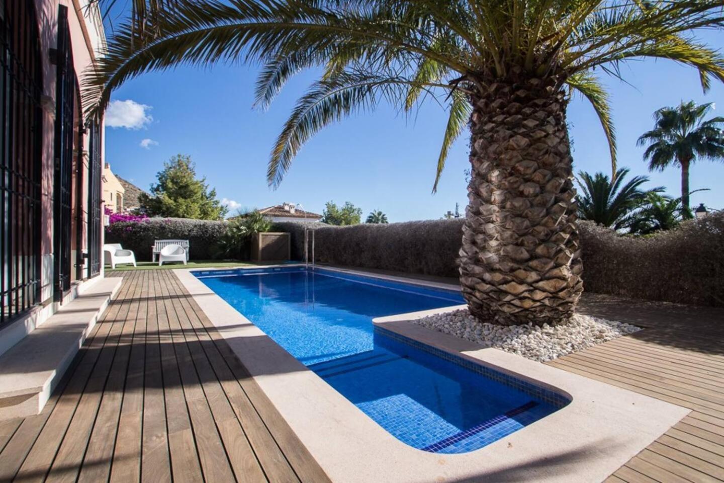 Gardens With Private Pool In Benidorm Villa